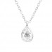 Silver Pear Necklace with Cubic Zirconia