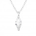 Marquise Sterling Silver Necklace with Cubic Zirconia