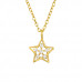Silver Star Necklace with Cubic Zirconia