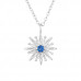 Silver Northern Star Necklace with Cubic Zirconia