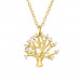 Silver Tree Of Life Necklace with Cubic Zirconia