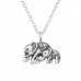 Silver Elephant Necklace with Cubic Zirconia