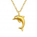 Silver Dolphin Necklace with Cubic Zirconia