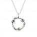 Silver Leaf Necklace with Cubic Zirconia