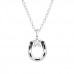 Horseshoe Sterling Silver Necklace with Cubic Zirconia