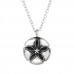 Flower Sterling Silver Necklace with Cubic Zirconia
