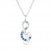 Music Note Sterling Silver Necklace with Cubic Zirconia