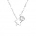 Silver Star Necklace with Crystal