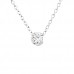 Silver Round Necklace with Cubic Zirconia