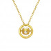 Silver Circle Necklace with Cubic Zirconia