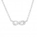 Silver Infinity Necklace with Cubic Zirconia