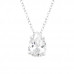 Silver Pear Necklace with Cubic Zirconia