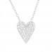 Silver Heart Necklace with Cubic Zirconia