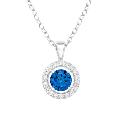 Silver Sparkling Necklace with Cubic Zirconia