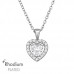 Silver Heart Necklace with Cubic Zirconia