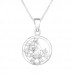 Silver Sparkling Necklace with Cubic Zirconia