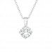 Silver Round Necklace with Cubic Zirconia