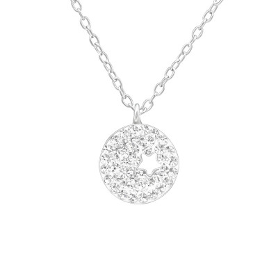 Silver Star Necklace with Crystal