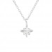 Silver North Star Necklace with Cubic Zirconia