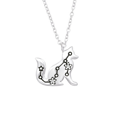 Silver Constellation Necklace with Cubic Zirconia