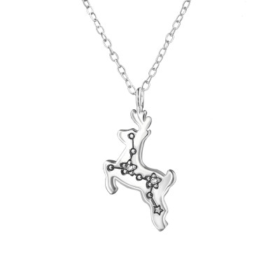 Silver Constellation Necklace with Cubic Zirconia