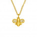 Silver Bee Necklace with Cubic Zirconia