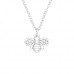 Silver Bee Necklace with Cubic Zirconia