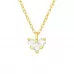 Silver Heart Necklace with Cubic Zirconia