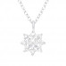 Silver Sparkling Necklace with Cubic Zirconia