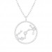 Silver Scorpio Zodiac Sign Necklace with Cubic Zirconia