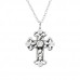 Silver Cross Necklace with Cubic Zirconia