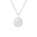 Silver Round Necklace with Cubic Zirconia