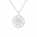 Silver Symbol Necklace with Cubic Zirconia