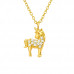 Silver Unicorn Necklace with Cubic Zirconia