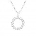 Silver Sparking Necklace with Cubic Zirconia