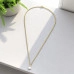 Sterling Silver Gold Plated Necklace with Round 4mm Cubic Zirconia and 8mm Imitation Pearl