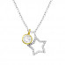 Silver Star Necklace with Cubic Zirconia