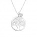 Silver Tree Of Life Necklace with Cubic Zirconia