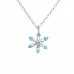 Silver Snowflake Necklace with Cubic Zirconia