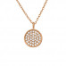 Silver Circle Necklace with Cubic Zirconia