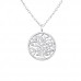 Silver Tree Of Life Necklace with Cubic Zirconia