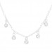 Silver Round Necklace with Cubic Zirconia