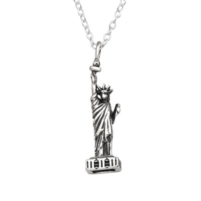 Silver Statue of Liberty Necklace