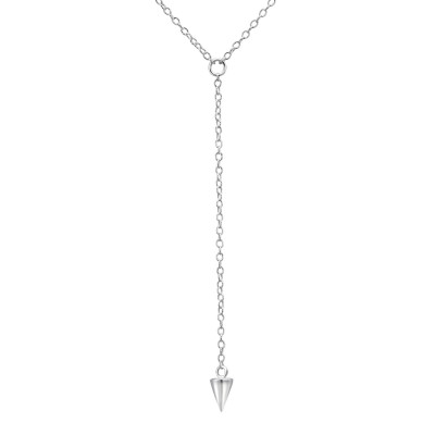 Silver Arrow Y Necklace