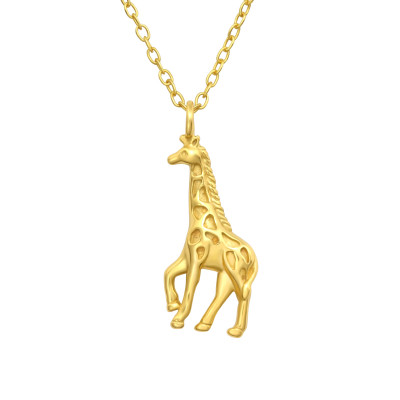 Silver Giraffe Necklace