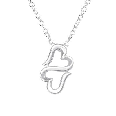 Silver Twin Hearts Necklace