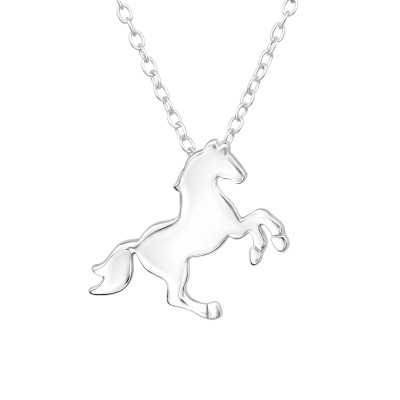 Silver Horse Necklace