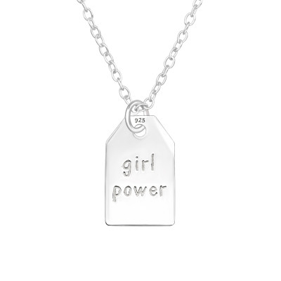 Girl Power Sterling Silver Necklace