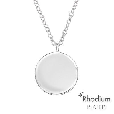 Disc Sterling Silver Necklace