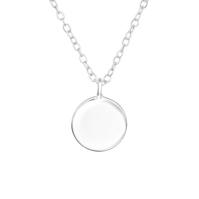 Disc Sterling Silver Necklace